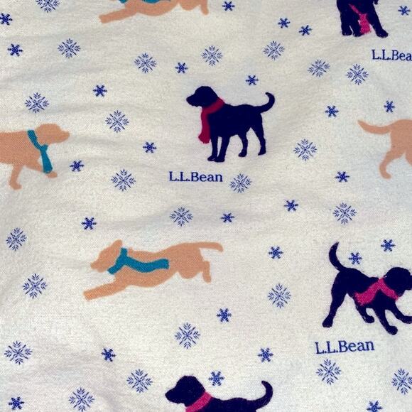 LL Bean Retriever Dog Print Flannel Pajama Pant Lounge Pant MED EUC - Picture 7 of 14